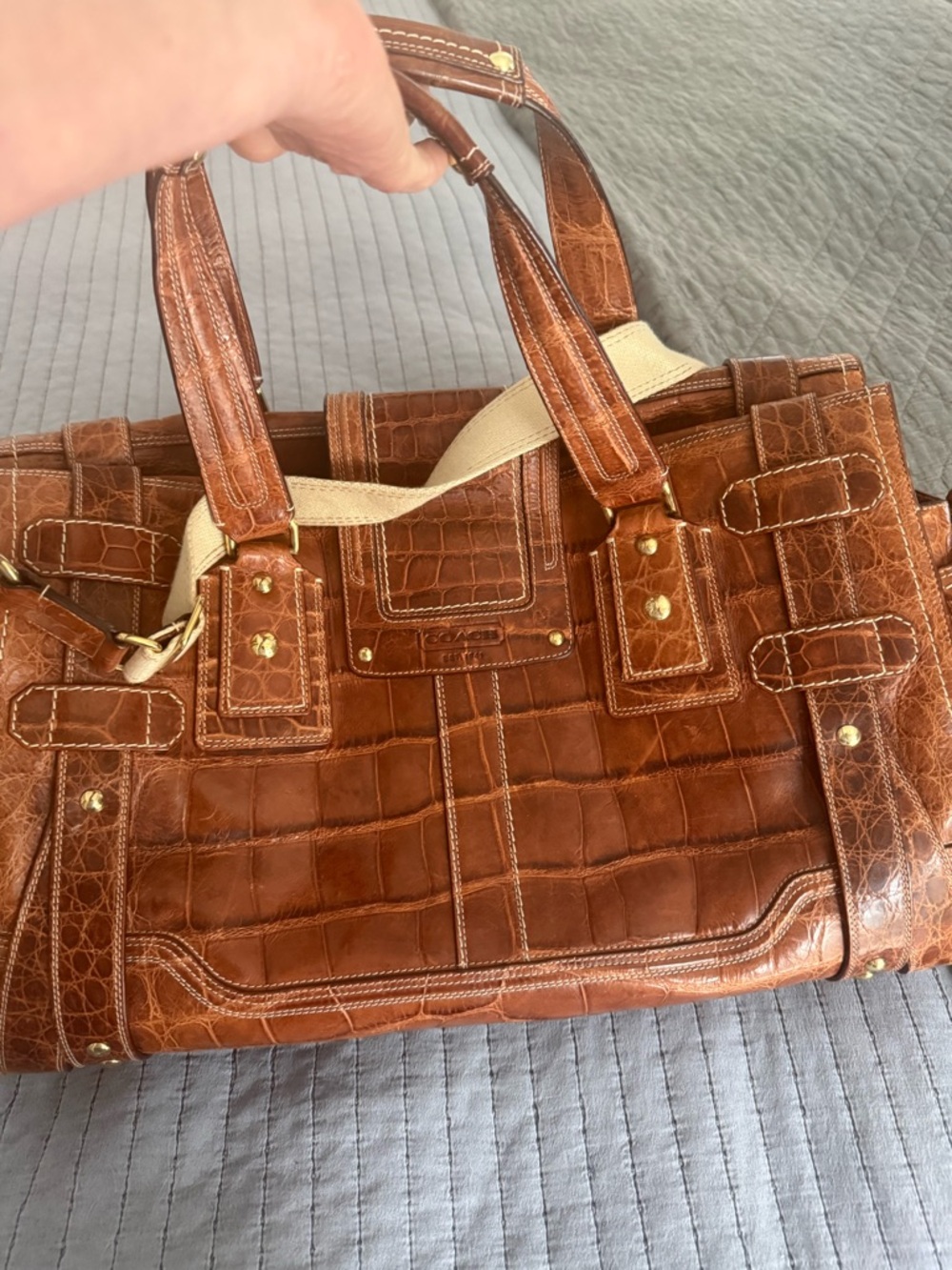 Rare Coach Alligator Vintage Hamptons Carryall 11090 orig. $13,000! - Picture 4 of 8